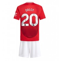 Dječji Nogometni Dres Manchester United Diogo Dalot #20 Domaci 2024-25 Kratak Rukav (+ Kratke hlače)